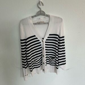 Loft Women’s Black & White Striped Long Sleeve Cardigan W/ Pockets

Size XL
NWOT